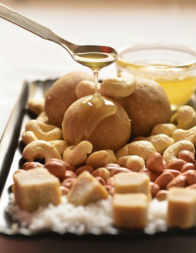 Kaju Peanut laddoo